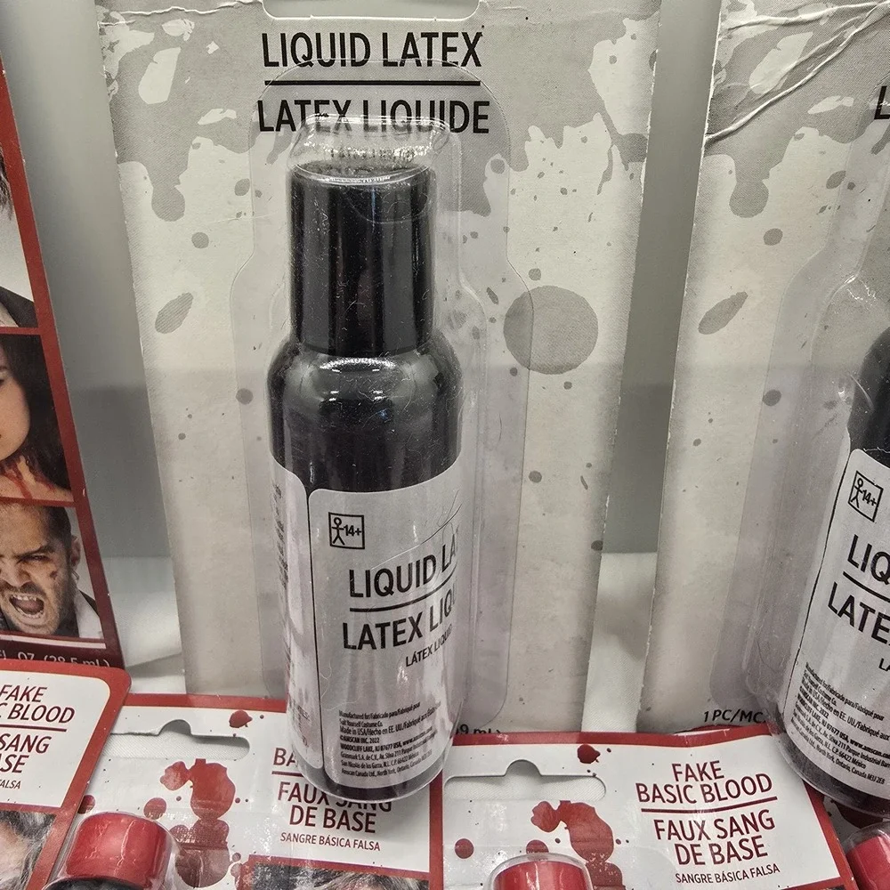 Theatrical Blood, Lipstick And Latex Lot Halloween Prop Make Up Fake Blood